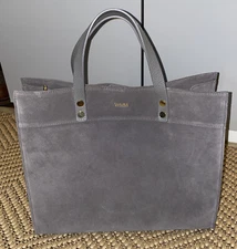 Mark & Graham Essential Suede Tote Grey