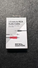 Best Buy essentials- 6' 3.5 mm to Stereo Audio RCA Cable - Black