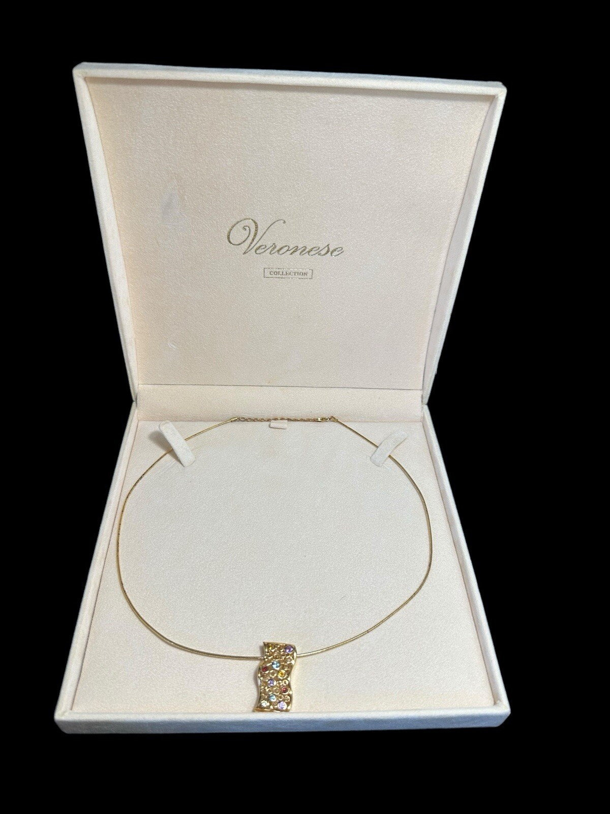 Signed Veronese 925 Multi Gemstone Adjustable Gol… - image 2