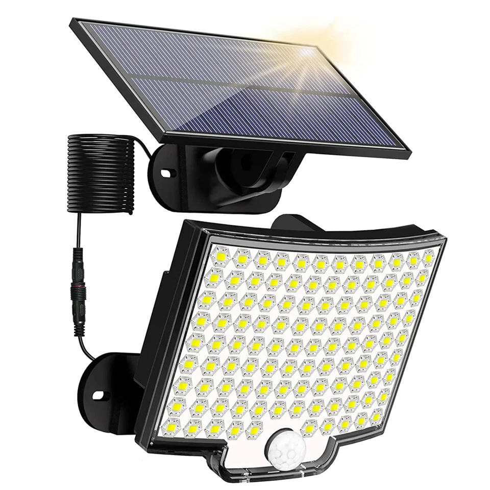 LED Solarleuchte Solarlampe Außen Fluter Sensor Strahler Mit Bewegungsmelder DE - Bild 4 von 4