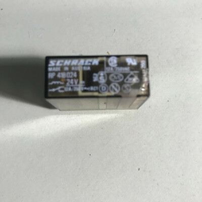 A lot of THREE (3) SCHRACK relays RP418024, 24 VDC coil, 12A/250VAC rating