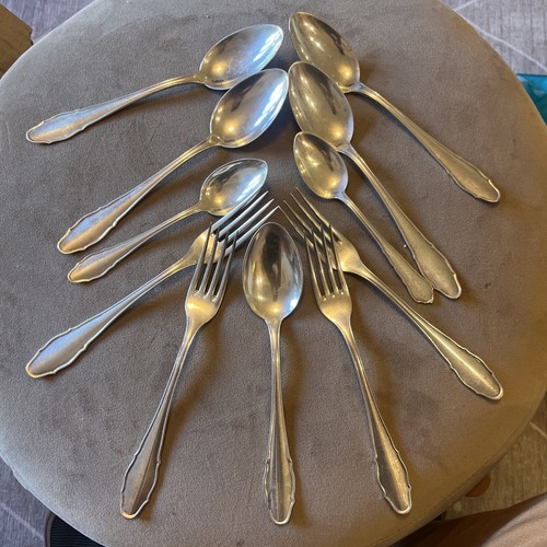 ANTIKER STERLINGSILBER 800 GABEL LÖFFEL KONVOLUT 15,5 OZ 440 GRAMM KEIN SCHROTT Nachlass