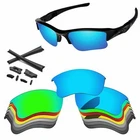 Rubber Kit + Polarized Replacement Lenses For-Oakley Flak Jacket XLJ OO9009