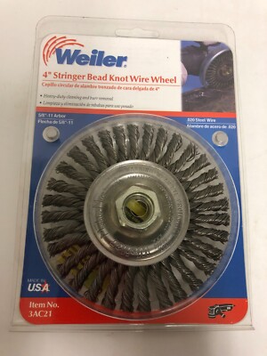 WEILER WIRE WHEEL BRUSH 4  STRINGER BEAD KNOT ITEM # 3AC21