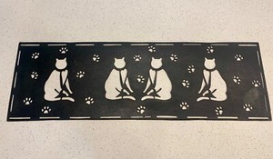 Cat - Paw Prints Pattern Rubber Non-Slip Stair Tread (Set of 4) Never Used!