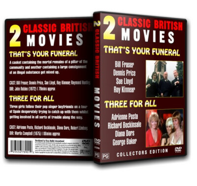 THAT'S YOUR FUNERAL + THREE FOR ALL DVD   UK Comedy | Beckinsale, Dors, Frase