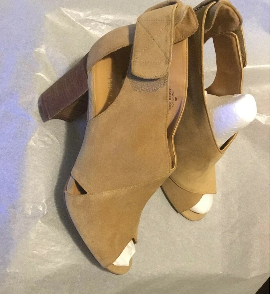 Nine West Mujer Gamuza Taupe Peep Toe 8  Foto 4 de 4