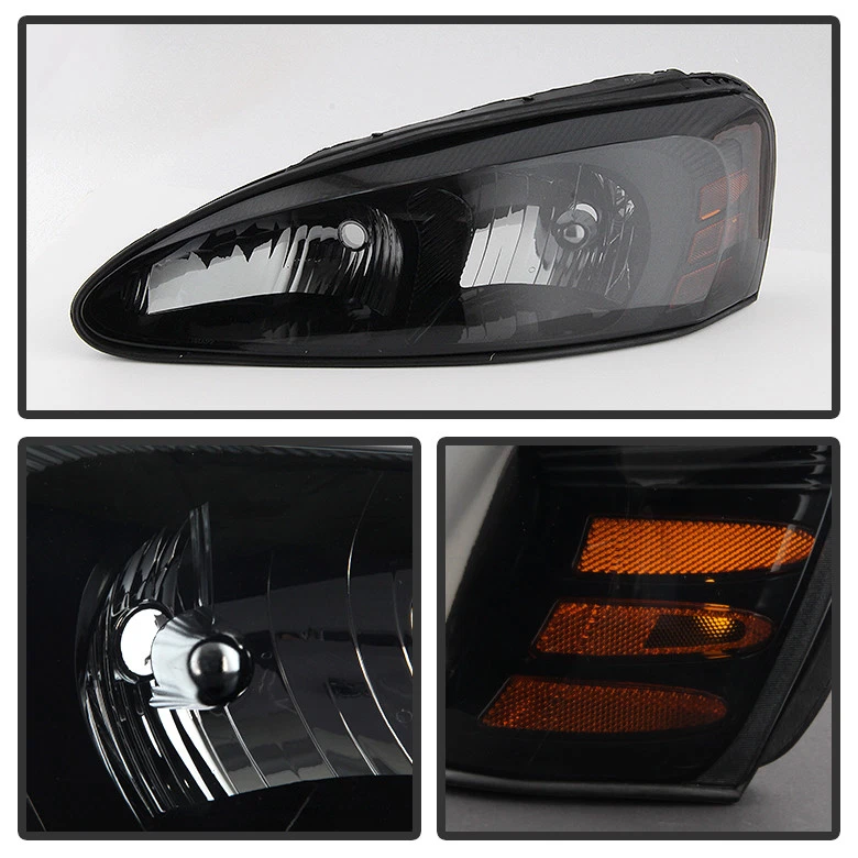Faros delanteros negros ahumados 04-08 Pontiac Grand Prix luces izquierda+derecha 2004-2008 Foto 3 de 4
