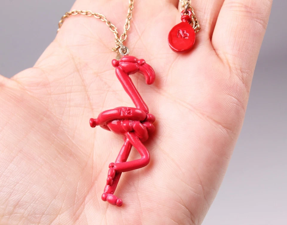 Ожерелья фламинго Les Nereides N2 с красными балунами длина 23 дюйма - Изображение 4 из 4