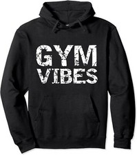 Lifting Distressed Gym Vibes Funny Workout Gift Unisex Hooded Sweatshirt