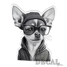 Smartest Chihuahua Vinyl Decal Sticker Indoor Outdoor 4 Sizes