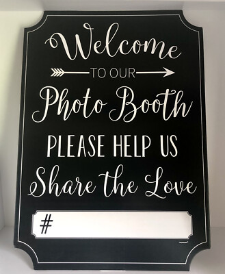 Photo Booth Hanging Stand Cardboard Sign Prop Birthday Party