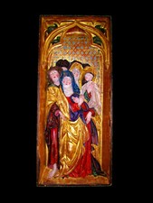 Holzrelief Wandbild Holzschnitzerei Religi&ouml;se Kunst  Antiquit&auml;ten & Kunst