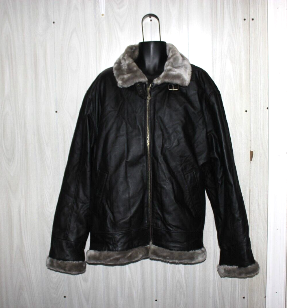 Max USA Leather Jacket Coat Italy Lamb Leather Black Size 5X Max USA Leather Jacket Coat Italy Lamb Leather Black Size 5X