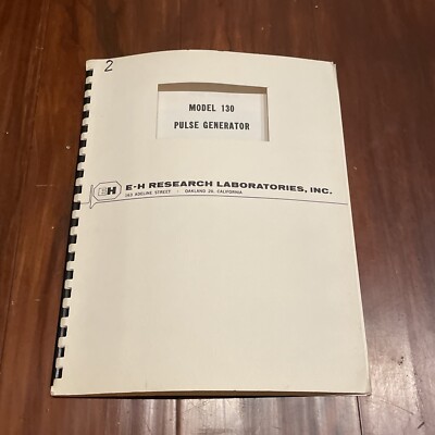 E-H Research Model 130 Pulse Generator Manual