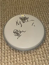 NIGEL OLSSON SIGNED AUTOGRAPH 10"-DRUMHEAD W/ SKETCH ELTON JOHN