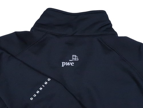 DUNNING PWC 1/4 ZIP PULLOVER LARGE MOCK GOLF SWEAT SHIRT PricewaterhouseCoopers