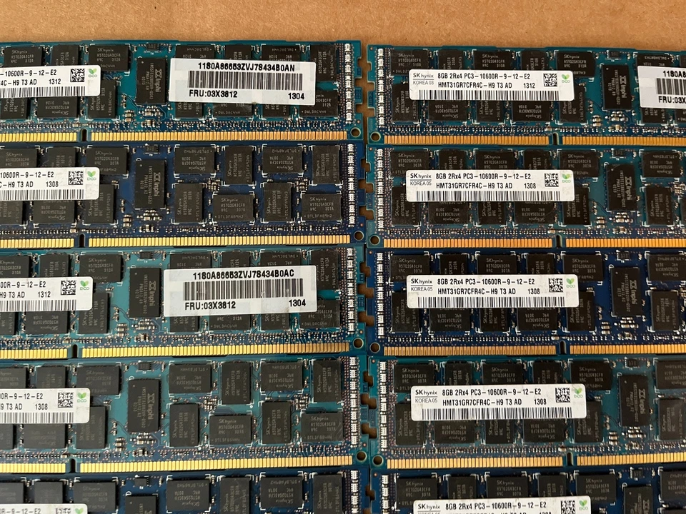 HYNIX 24GB (3X8GB) HMT31GR7CFR4C-H9 T8 DDR3 PC3L-10600R SERVER MEMORY RAM M8-2(3 - Image 4 of 4