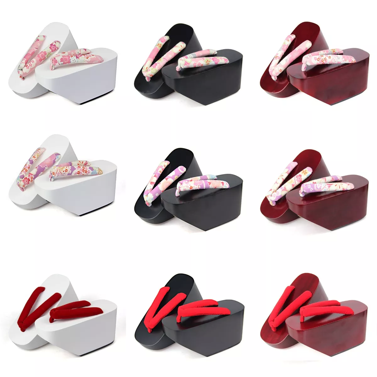 Women Geta Maiko Geisha Kagamine Japanese Okobo Geta Clog Kimono