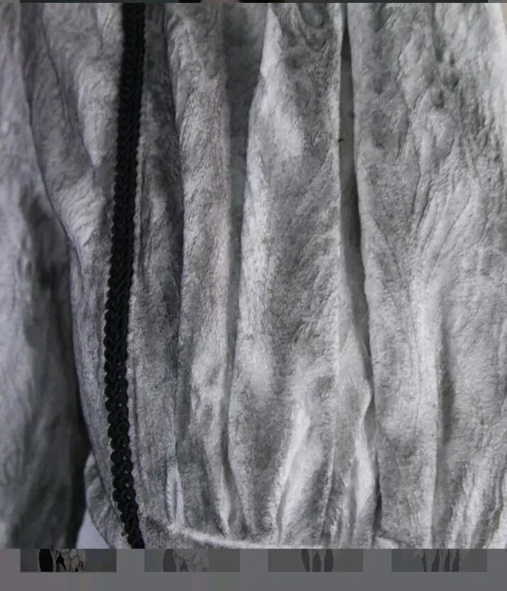 NWT Eva Lady Hades Footwear Goth White Jacquard Corset Back Vampire Shirt! XS - Image 4 of 4