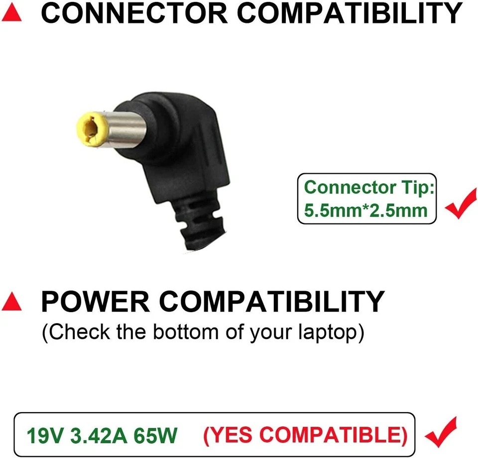 Адаптер переменного тока зарядное устройство для Toshiba Libretto W100, W105, W105-L251   - Изображение 4 из 4