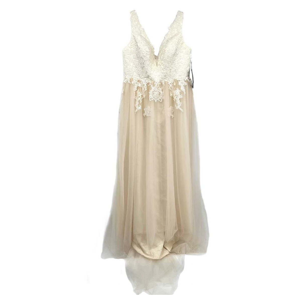 white christmas dresses Esperanza Plus Size Cream Long Sleeve Dress– Hello Curve main image 0