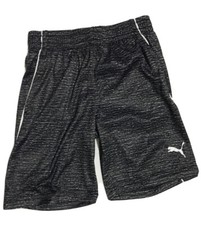 PUMA Kids Boys Black Heather Shorts Size 5