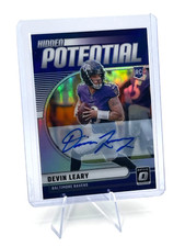 2024 Donruss Optic DEVIN LEARY Hidden Potential Auto RC /99 #18 Ravens