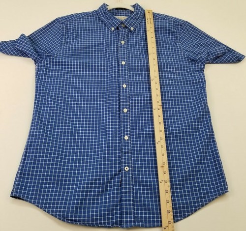 St. John's Bay Button Up Shirt Men L Large Blue White Plaid Legacy Oxford Casual - Picture 9 of 11