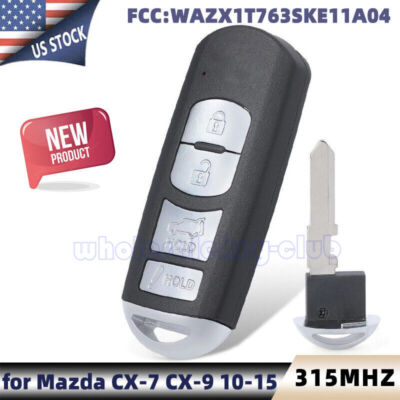 Smart Remote Key Fob WAZX1T763SKE11A04 for Mazda 2010-2012 CX-7 / 2010-2015 CX-9