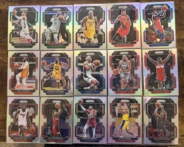 ¡LOTE DE 141 TARJETAS NBA PRIZM VETERANO! PRIZM PLATA, HIELO AGRIETADO, VERDE, PÚRPURA, RWB!! Foto 2 de 4