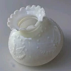 VINTAGE MILK GLASS AMERICAN EAGLE & 7 STARS HURRICANE LAMP SHADE