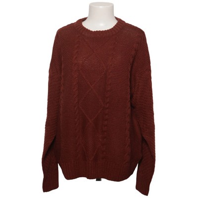 Terranova, Strickpullover, Größe: XL, Rot, Acryl, Einfarbig, Zopfstrick #GRg