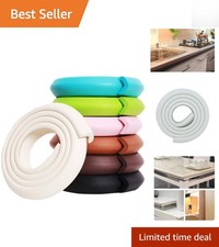 L-Shape Extra Thick Edge Guard   6.5ft Off White Safety Cushion for Home