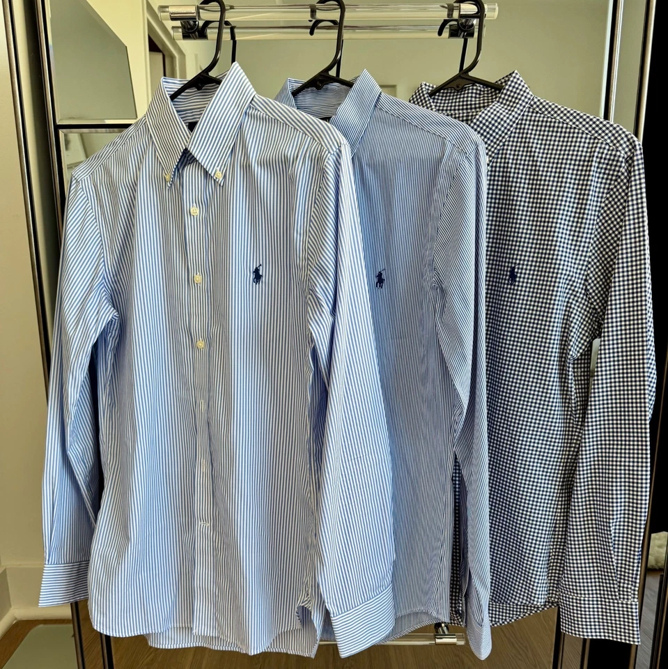 Camisas Polo Ralph Lauren ajustadas manga larga talla 15 como nuevas Foto 2 de 2