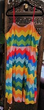 Rainbow Chevron Sundress Straps 4XL XXXXL Plus Size Summer Dress Casual Fun