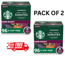 Starbucks K-Cup Coffee Pods, Dark Roast, Sumatra for Keurig Brewers, 192 Pods