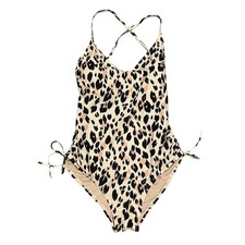 KONA sol one piece animal print cheetah swimsuit size XL