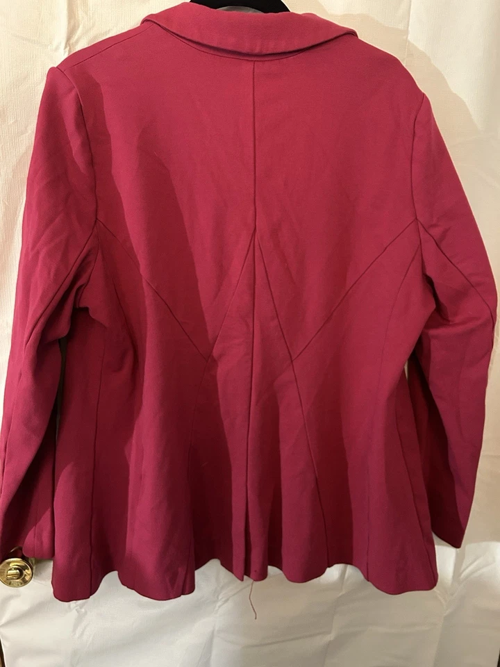 Blazer Lane Bryant “The Bryant” Talla 16 Rosa Con Botones Dorados Punta Foto 2 de 4