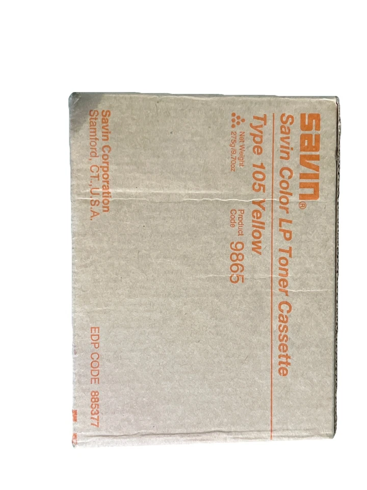 Genuine Savin Type 105 Toner 9865, Yellow for Savin SLP-38-cS EDP CODE 885377 - Image 2 of 4