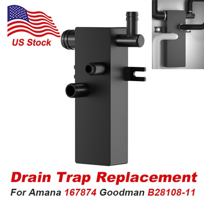 #ad Black Air Conditioner Furnace Drain Trap For Amana 167874 Goodman B28108 11 New $46.99