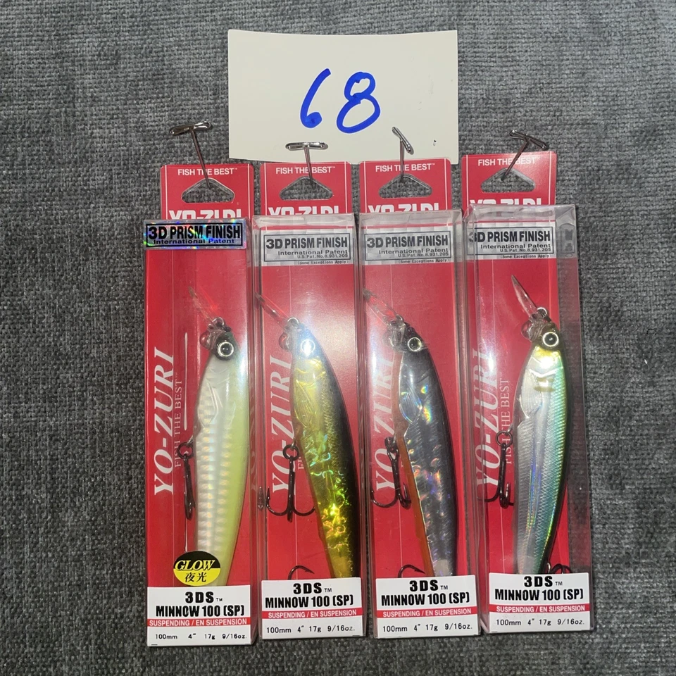 YO-ZURI Fishing Lures - Lot Of 4  - 3D Prism Minnow - 3DS Minnow 100 (68) - Image 3 of 4