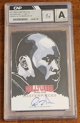 2025 Hollywood Masterpieces Trading Cards RZA Auto Sketch By Brandon Klein