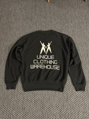 Uniqlo Retro logo Sweatshirt Mens S Black Brand New Unique Clothing Warehouse