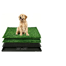 Dwlspce Dog Grass Pad Tray Dog Grass Potty Patch Bathroom Mat 20X25Inch 2