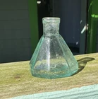 Glass UMBRELLA INK WELL Civil War Era With Open Pontil Very Nice