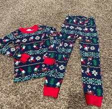 hanna andersson Christmas Fair isle Gnome Pajama Set Kids Size 6/7