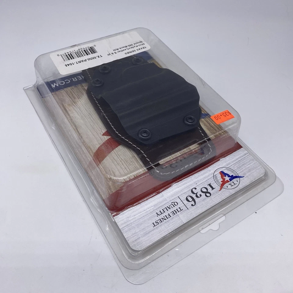 S & W Shield 380 IWB - OWB 1836 Texas Series Mini-Kydex/Leather Black Right Hand - Image 4 of 4