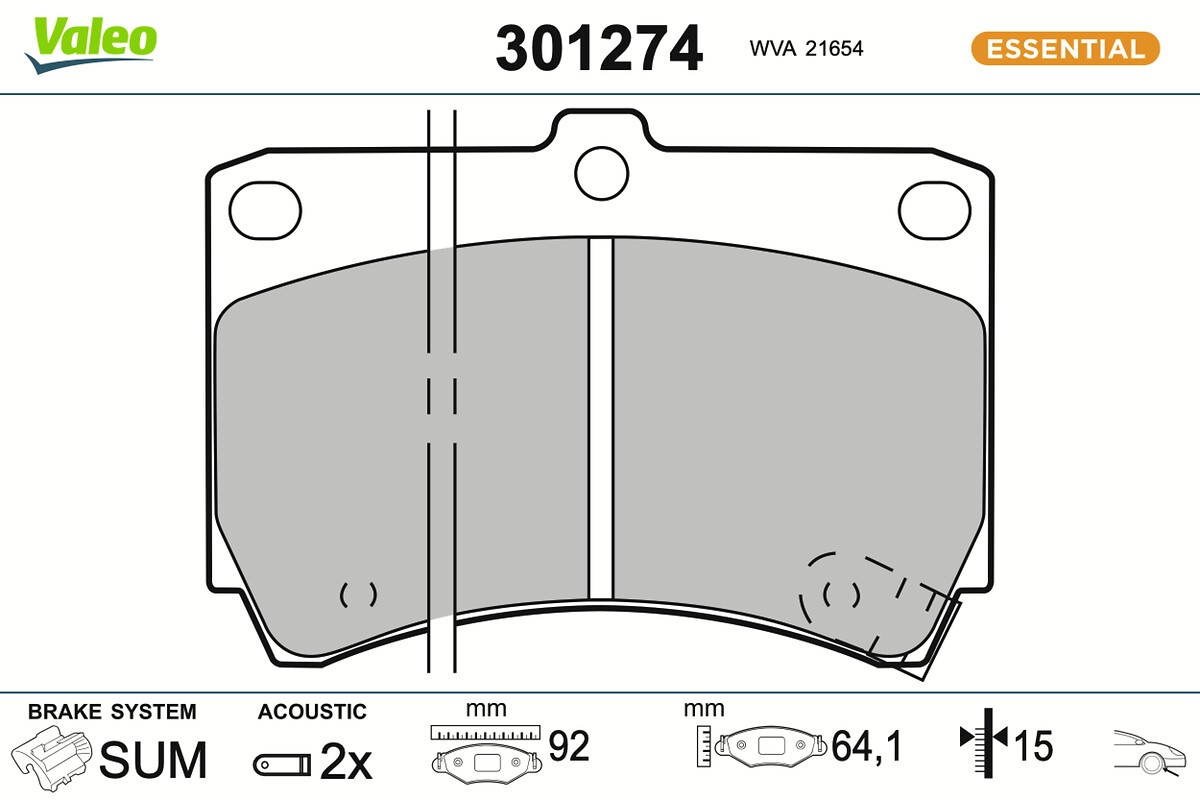 Fits VALEO 301274 BRAKE PADS FIRST  ⭐UK Stock⭐