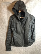The North Face Jacket Womens Medium Black Hooded Softshell Chevron Thumbholes